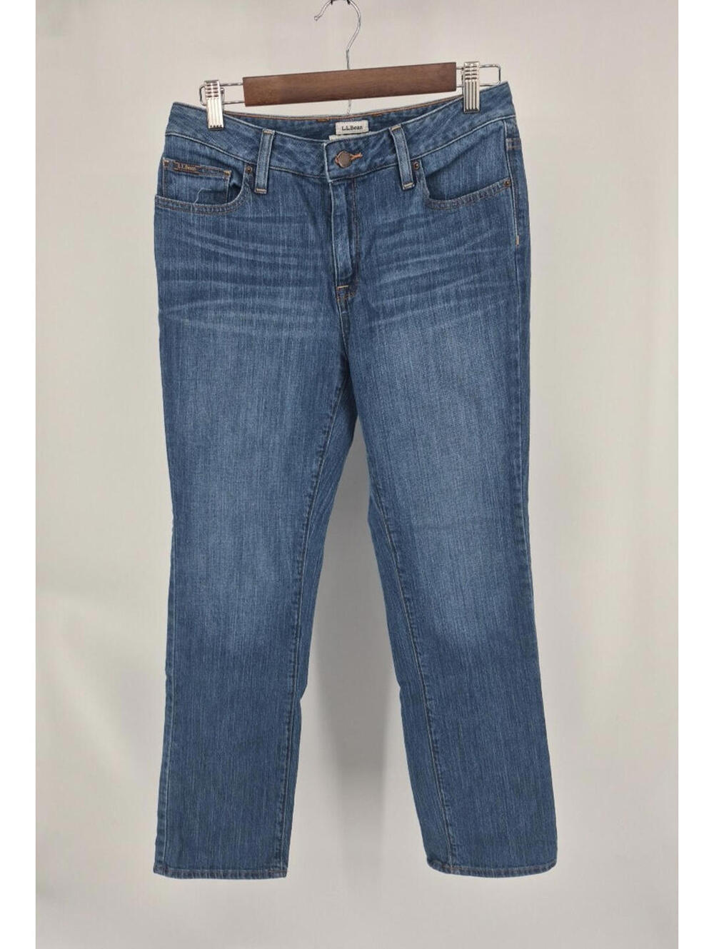 LL Bean Bean Flex Jeans Womens Size 6 Regular Straight Leg Favorite Fit Denim